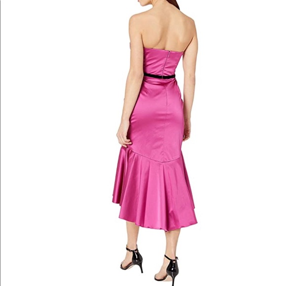 Marchesa NWT, ruffle, hi-low cocktail dress - Picture 3 of 6